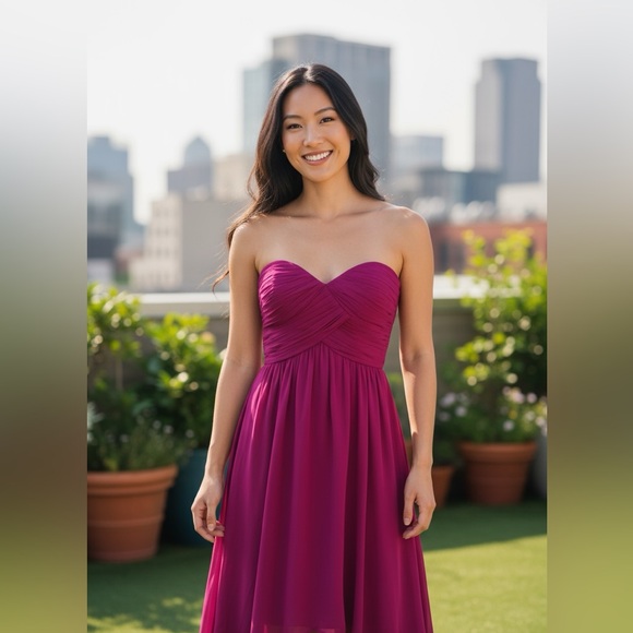 DONNA MORGAN🎄Vintage Strapless Cocktail Dress with Sweetheart Neckline SZ 0 - Picture 2 of 12